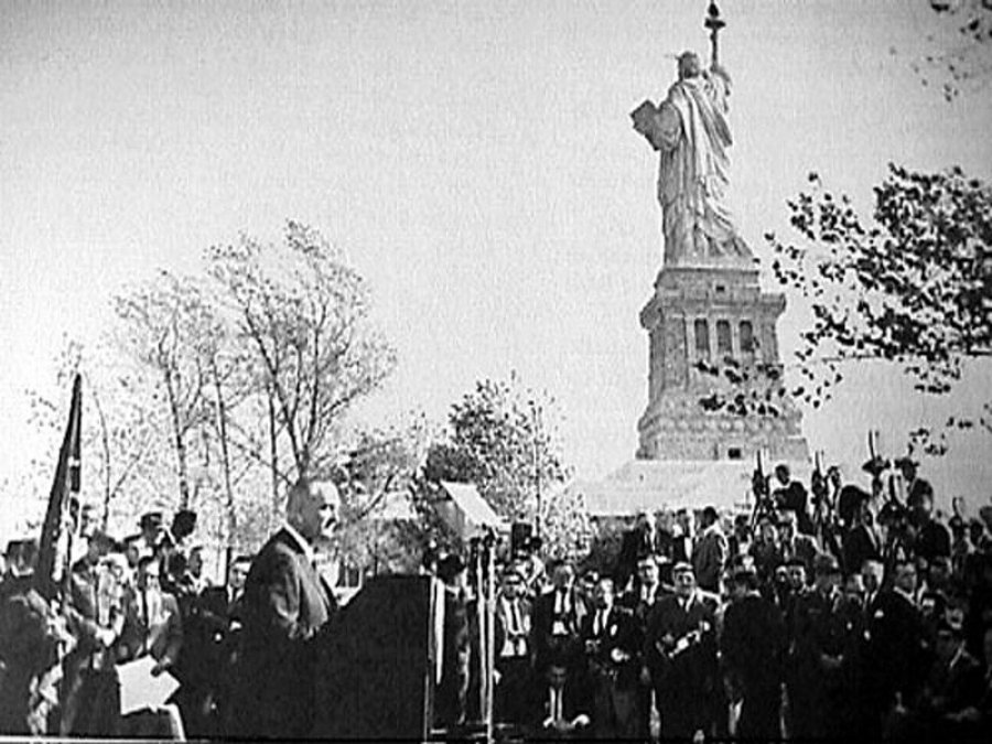 President Johnson signing the 1965 Immigration Act