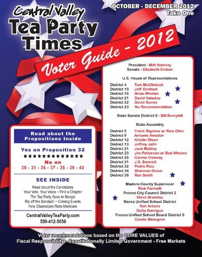 Central Valley Tea Party Times Endorsements