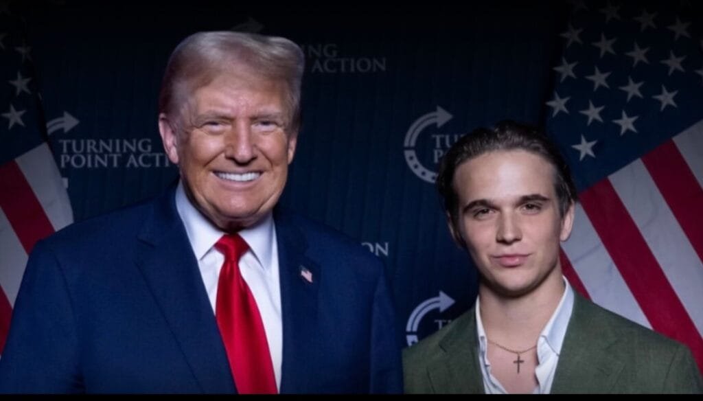 Donald Trump with TPUSA ambassador Bo Loudon